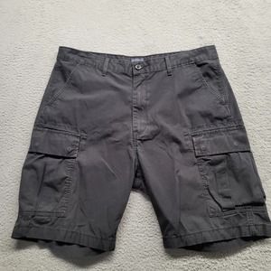 Levi's Shorts Mens 38 Black‎ White Tab Cargo Outdoors Casual Flat Front Pockets